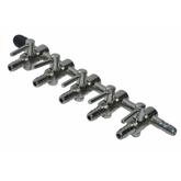 Distribuitor aer metalic acvariu cu robineti 5 iesiri